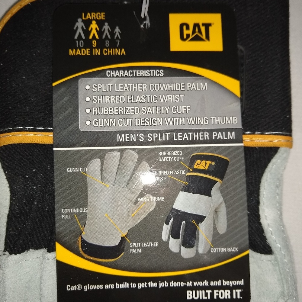 *2/$20.00*  CAT Cowhide Work Gloves - Picture 2 of 5